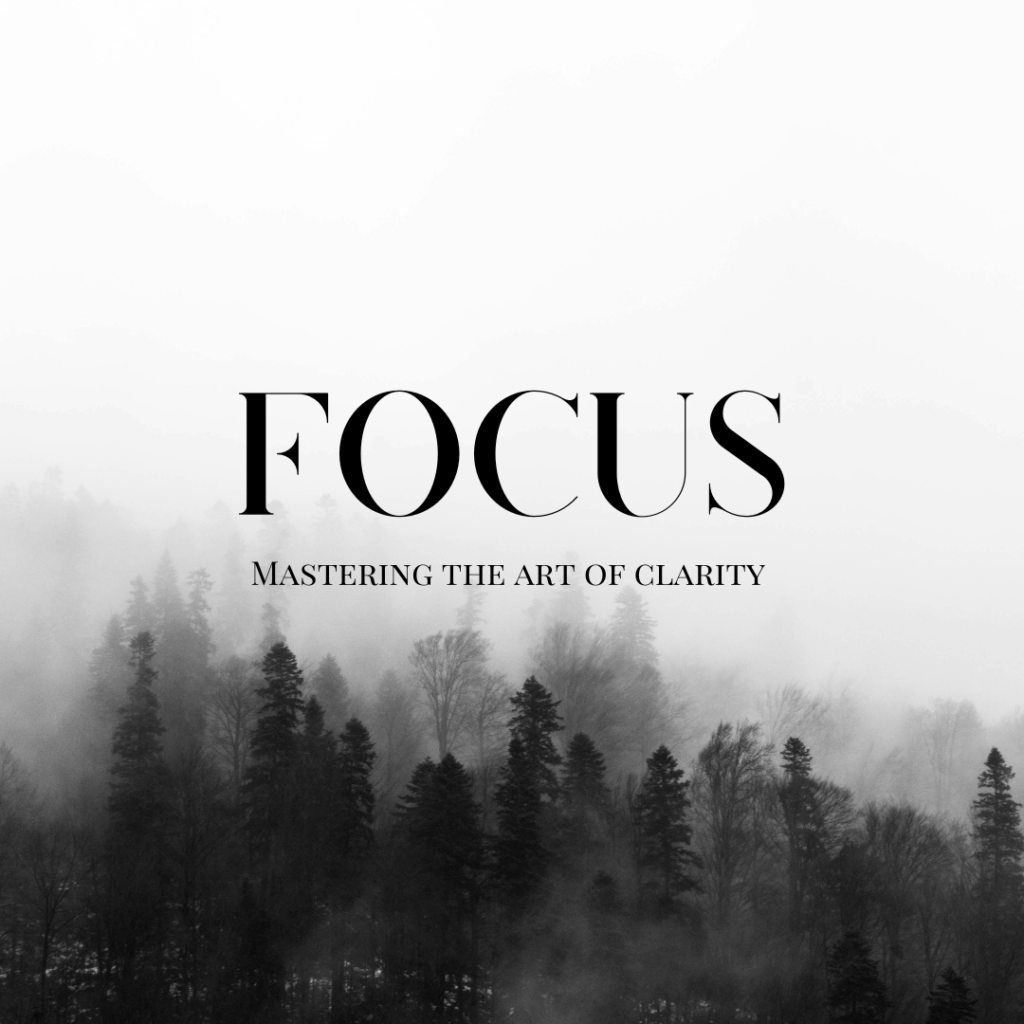 a motivational image with the word focus written in bold