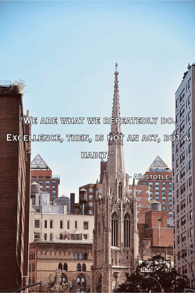 an image with a quote written on it by Aristotle