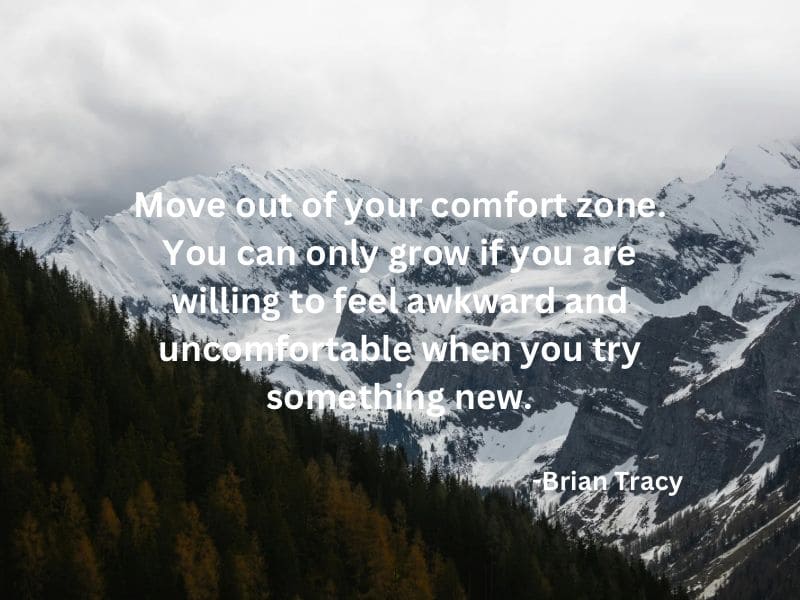 step out of the comfort zone quote by Brian Tracy